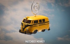 1960 Volkswagen Van Yellow Short School Bus Custom Christmas Ornament Adorno
