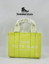 Marc Jacobs Shadow Lime Leather Tote Bag Size Small New