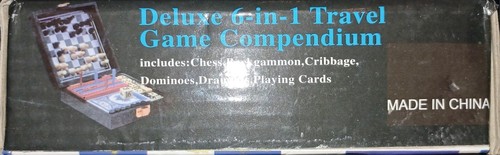 Deluxe 6-in-1 Travel Game Compendium Never Used Delta Skymiles Padded Carry Case - Picture 5 of 5