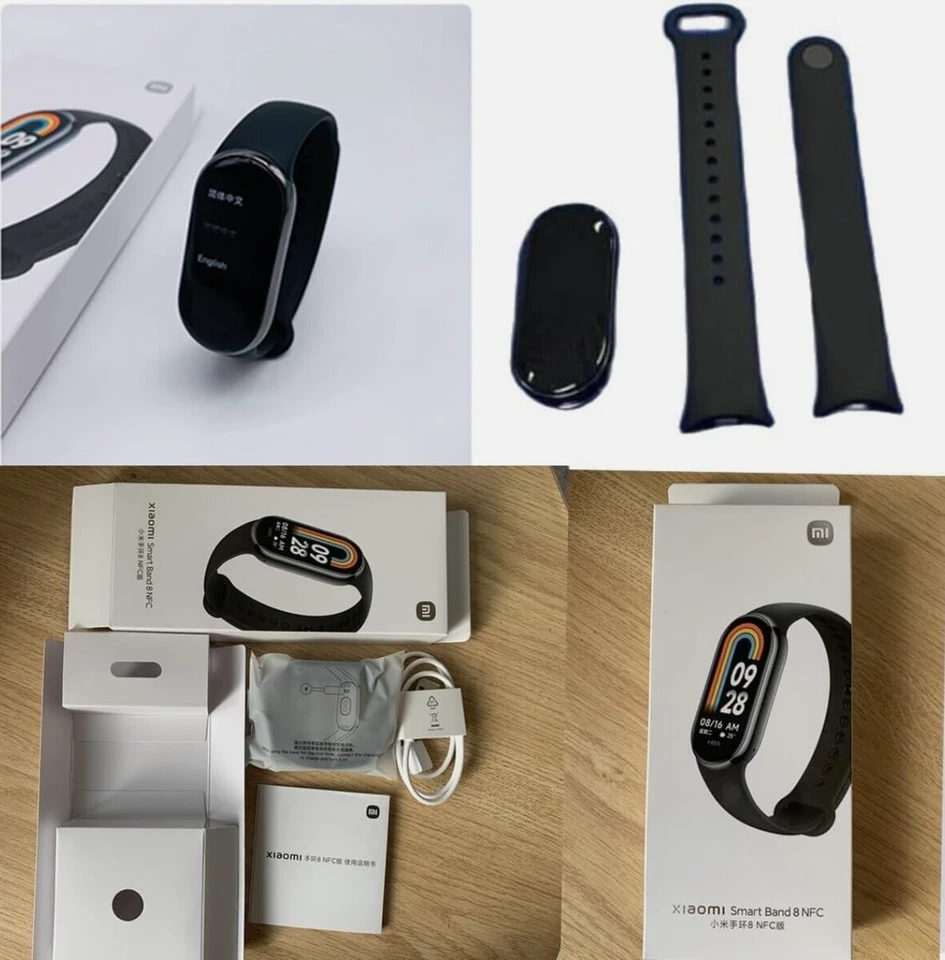 NOVO Xiaomi Mi Band8/NFC Smart Bracelet AMOLED Relógio Rastreador de Frequência Cardíaca Fitness - Imagem 4 de 4