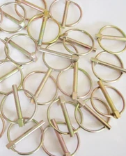 Lot of 15 Goliath Industrial 1/4" Lynch Pin - Yellow Zinc Finish LP14