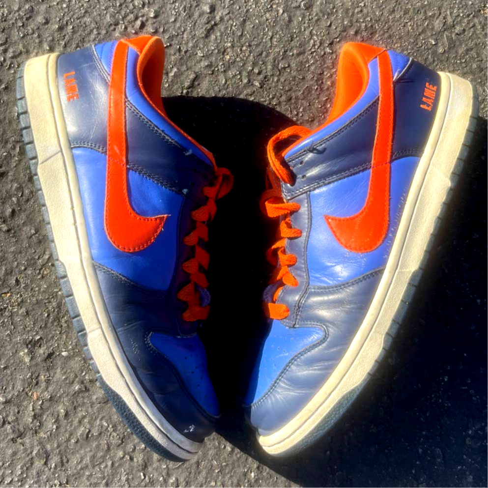RARE* BANNED LAME Nike iD Dunk Low 2008 316143-991 Navy 