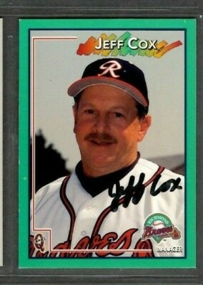 1997 CapitalOne  Richmond Braves #1 Jeff Cox Baseball Card Signed Autograph