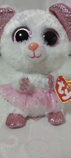 Ty Beanie Boos Mouse Plush 6" Nina Stuffed Ballerina Pink Glitter Eyes Tutu Silk