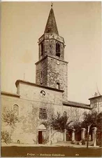 ND, France, Fréjus, Old Cathedral Vintage Albumen Print.  albumi print