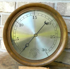 Vintage Ashcroft Mfg. Co. 9.5" Brass Industrial Gauge, Steampunk!