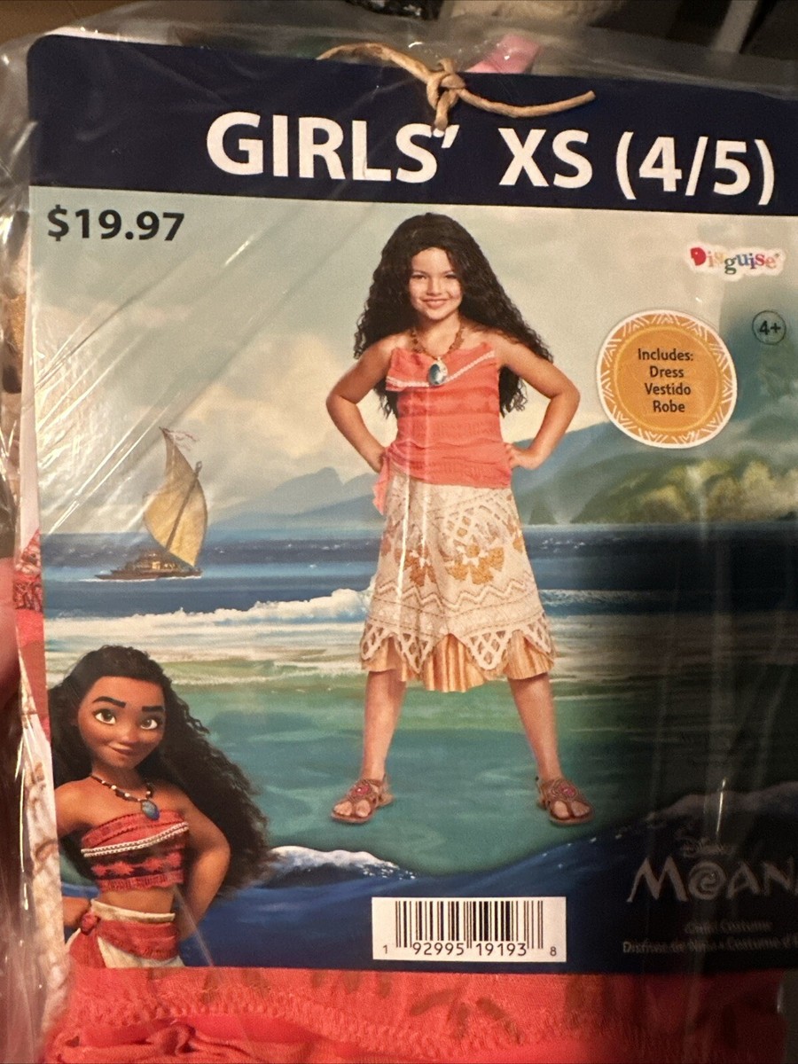 Halloween Costume Girls Disneys Moana 2 Costume XS New | eBay