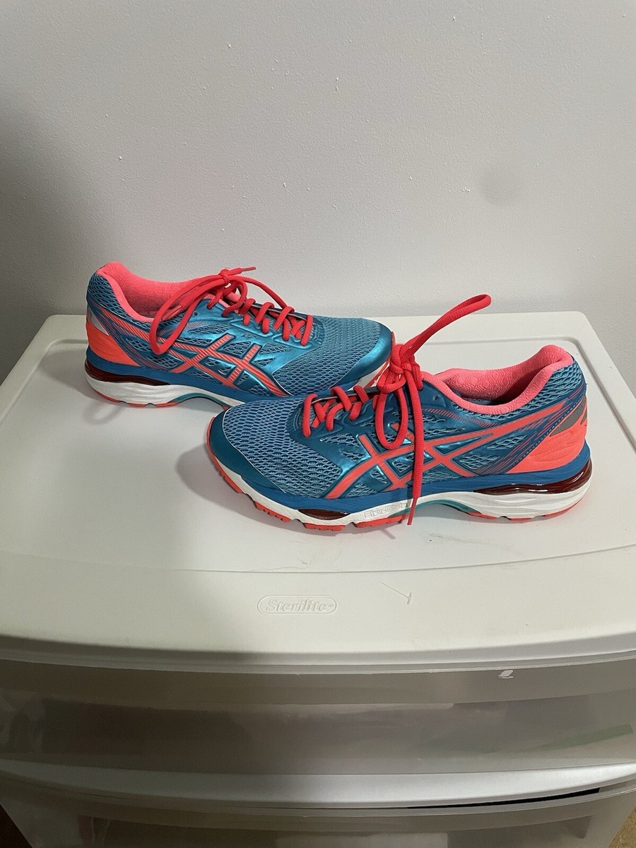 Gel Cumulus Asics Running Shoes Blue And Orange Size ASICS GEL