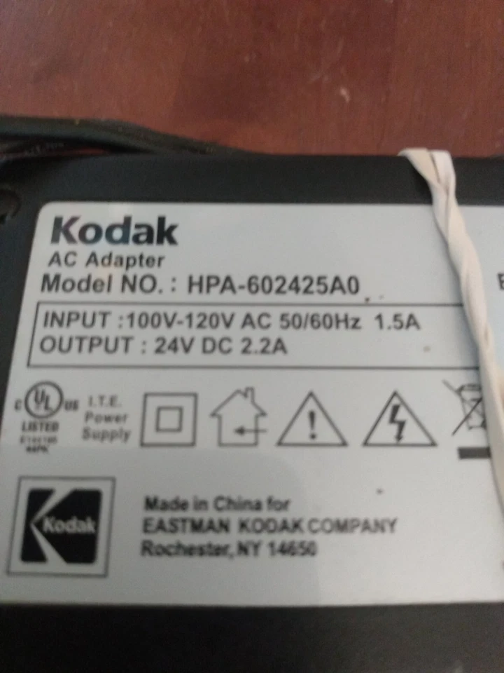 Fuente de alimentación adaptador de CA para impresora Kodak OEM EasyShare HPA-602425A0 Foto 2 de 2
