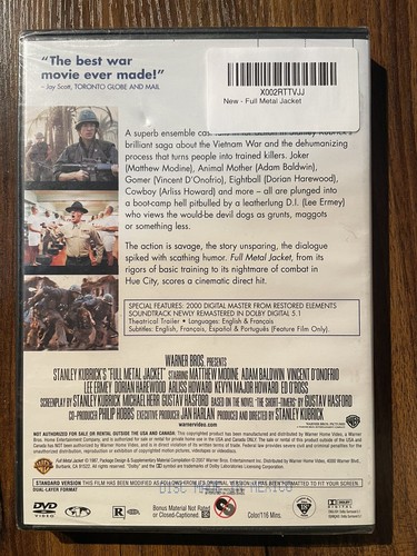 Full Metal Jacket (DVD, 1987) - Picture 2 of 2