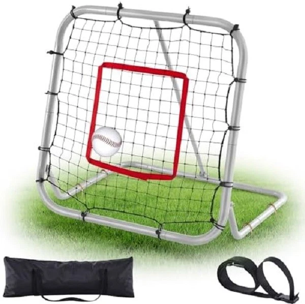 3' x 3'/1.67' x 1.67' Pro Portable Baseball and Softball Rebounder Adjustable He