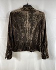 Schumacher Women's Brown Crushed Silk Blend Velvet Blazer Jacket Sz S — photo 2