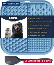 Licking Mat for Dogs Cats with Suction Cups, 1 Pack Square Dog Slow Feeder Lic