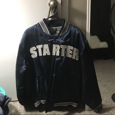 Starter brand satin varsity jacket black label plus 1 city series collection  