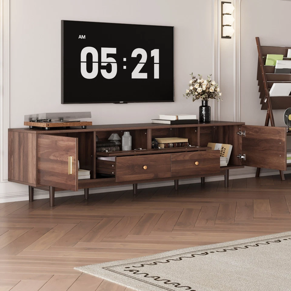 Modern TV Stand for TVs Up to 85", Entertainment Center with Storage Drawers - Image 4 of 4