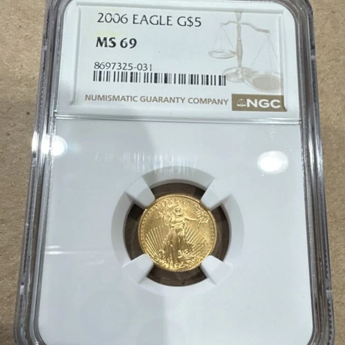 U.S. Mint American Eagle Gold Coin 1/10 oz MS 69 NGC 2006 8697325-031
