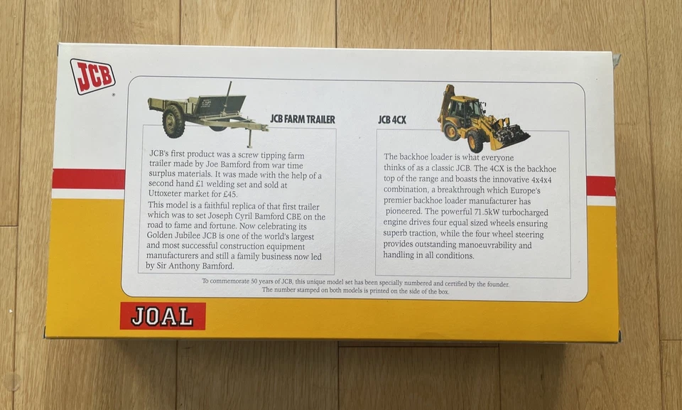 Paquete Modelo Conmemorativo Cincuenta Años JCB 1945 - 1995 Foto 3 de 4