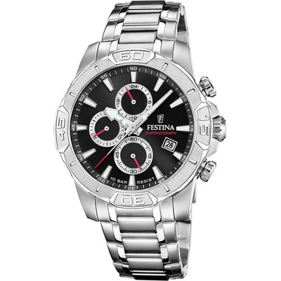 Festina Timeless Chronograph Herrenarmbanduhr Schwarz F20704/6