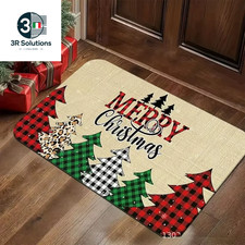 Christmas Rug Gift Red Festive Soft Living Room Rug for Bedroom L