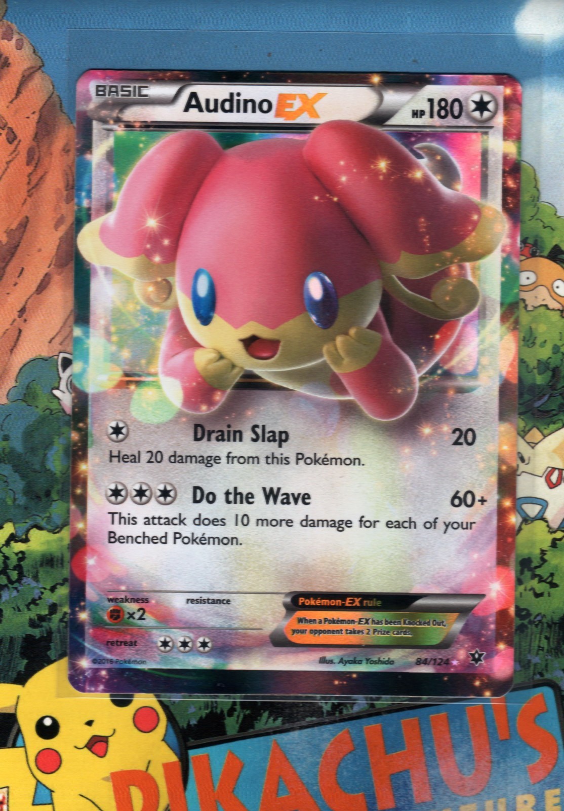 Pokémon TCG Audino EX 84/124 XY Fates Collide Holo LP