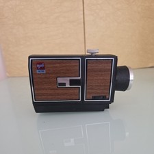 Vintage GAF S 72 Super 8 Movie Camera Black  Wood Grain UNTESTED