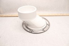 Jones Stephens PVC Closet Flange w/ SS Ring Less Knockout Overall Size 3" X 4"