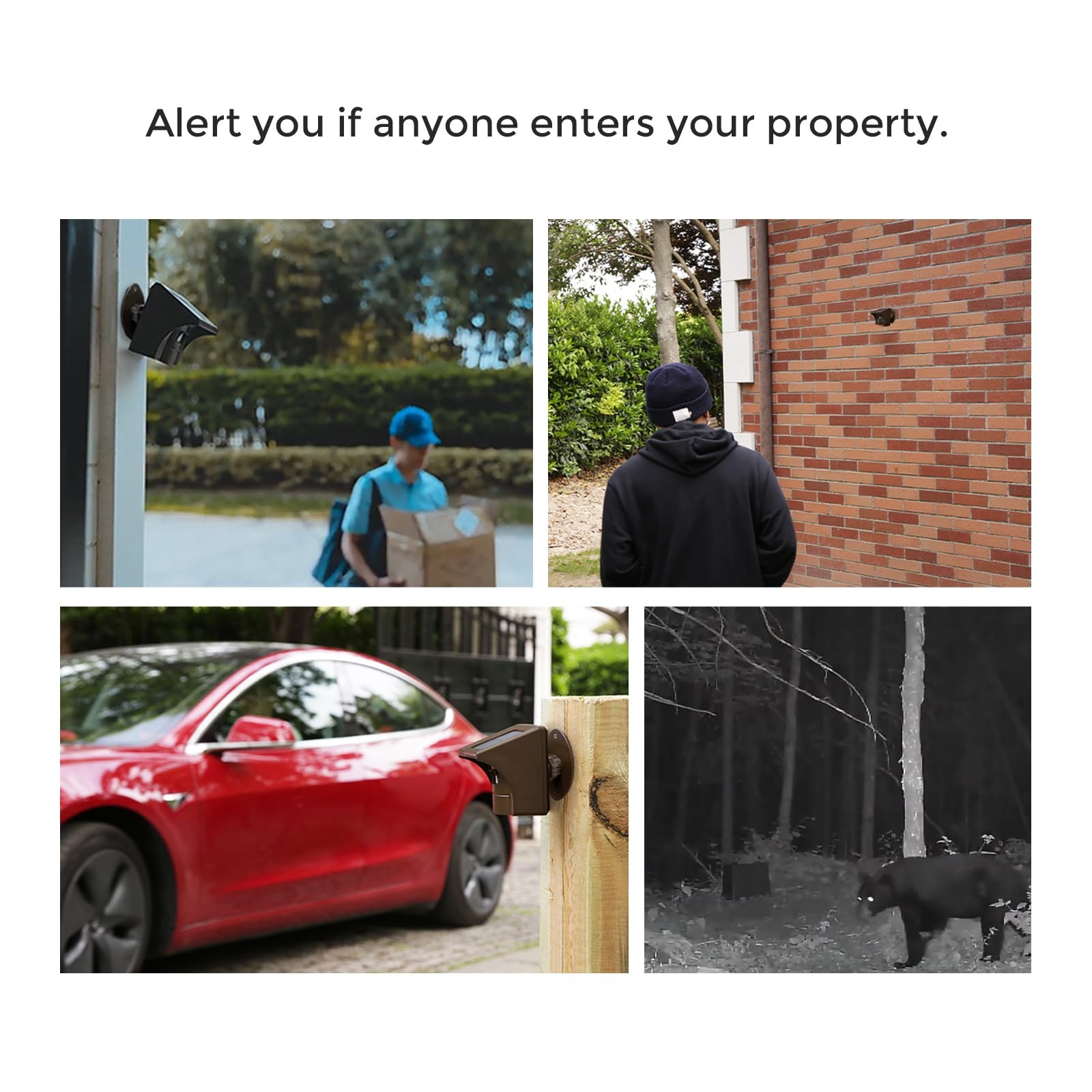 eMACROS Long Range Solar Wireless Driveway Alarm Outdoor Weather Resistant Mo...