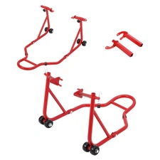 Heavy Duty Motorcycle Stand 2 Pack - 850 LBS Capacity Front Wheel Fork Lift