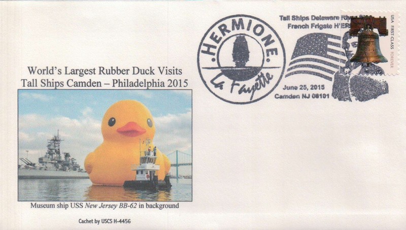 USS New Jersey BB62 with largest "Rubber Ducky", at Tall Ships Camden NJ 2015