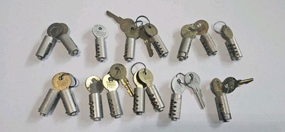 Steelcase Grand Rapids Michigan FR Lock Cylinders With Keys Lot Of 16