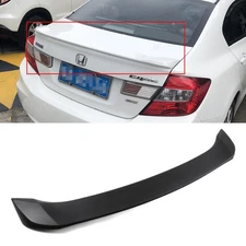 Trunk Spoiler For 2012-2015 Honda Civic Sedan Primed Black ABS
