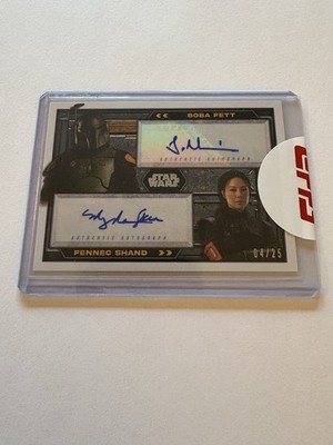 Topps Star Wars Book Of Boba Fett Temuera Morrison & Ming-Na Wen Dual Auto /25