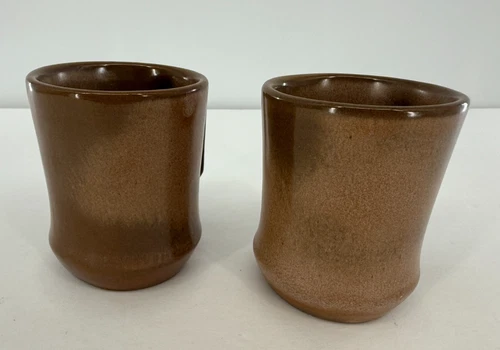Vtg Frankoma Pottery 5C Prair Plainsman Coffee Mug Set of 2 Cups