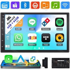 Double Din Apple Carplay Android Auto 7" Car Stereo Radio Bluetooth Touch Screen