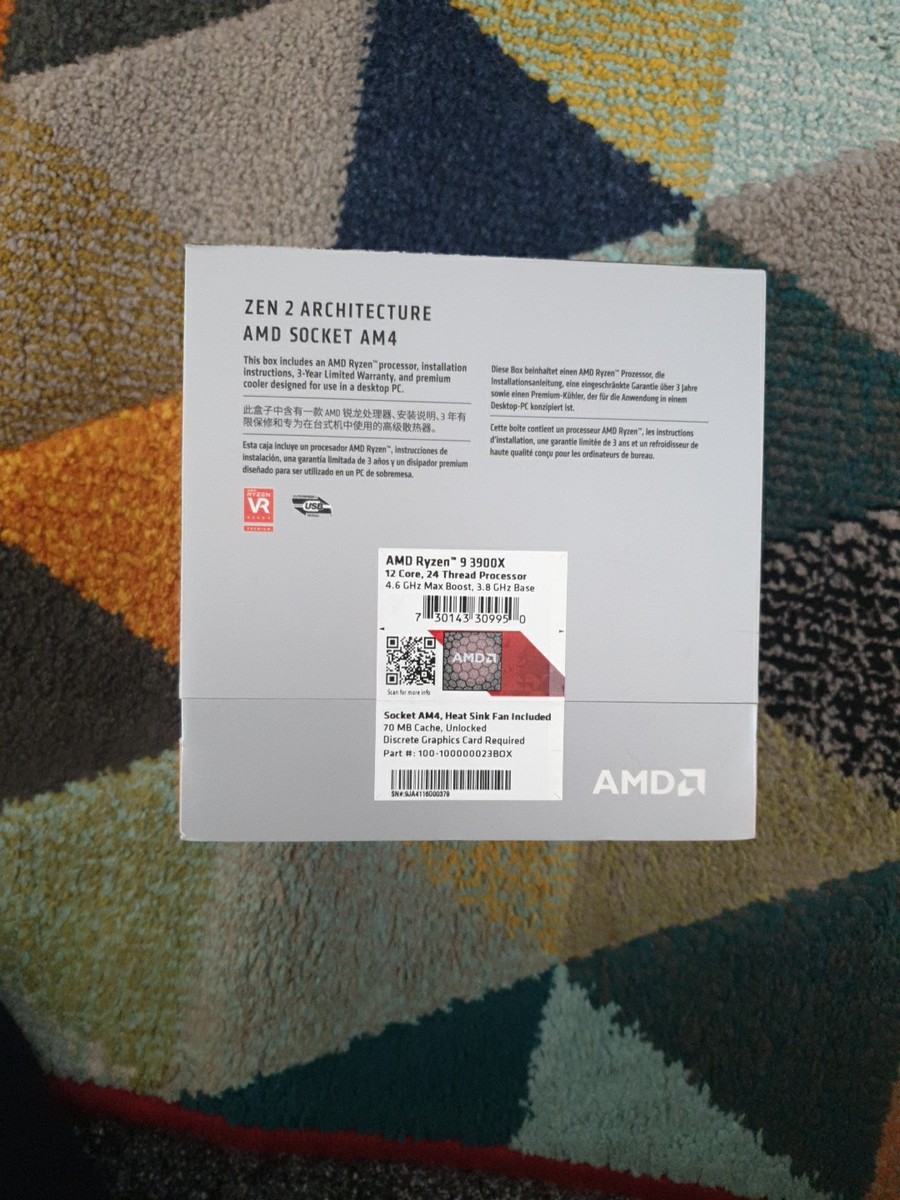 AMD Ryzen 3900X Processor 12 Cores, Socket AM4) NEW