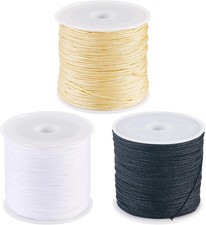 Braided Nylon Cord 49.21 Yards 0.8mm for Kumihimo Macrame DIY Crafts