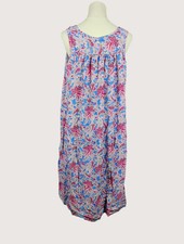 GAP Women's Blue Pink Paisley Sleeveless Keyhole Neck Maxi Dress L