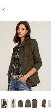 CAbi Academy Blazer Green S Utility Military Army Jacket Olive 4120 Jersey Knit