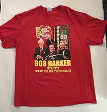 Price Is Right Bob Barker Tribute Tshirt Red XL Game show