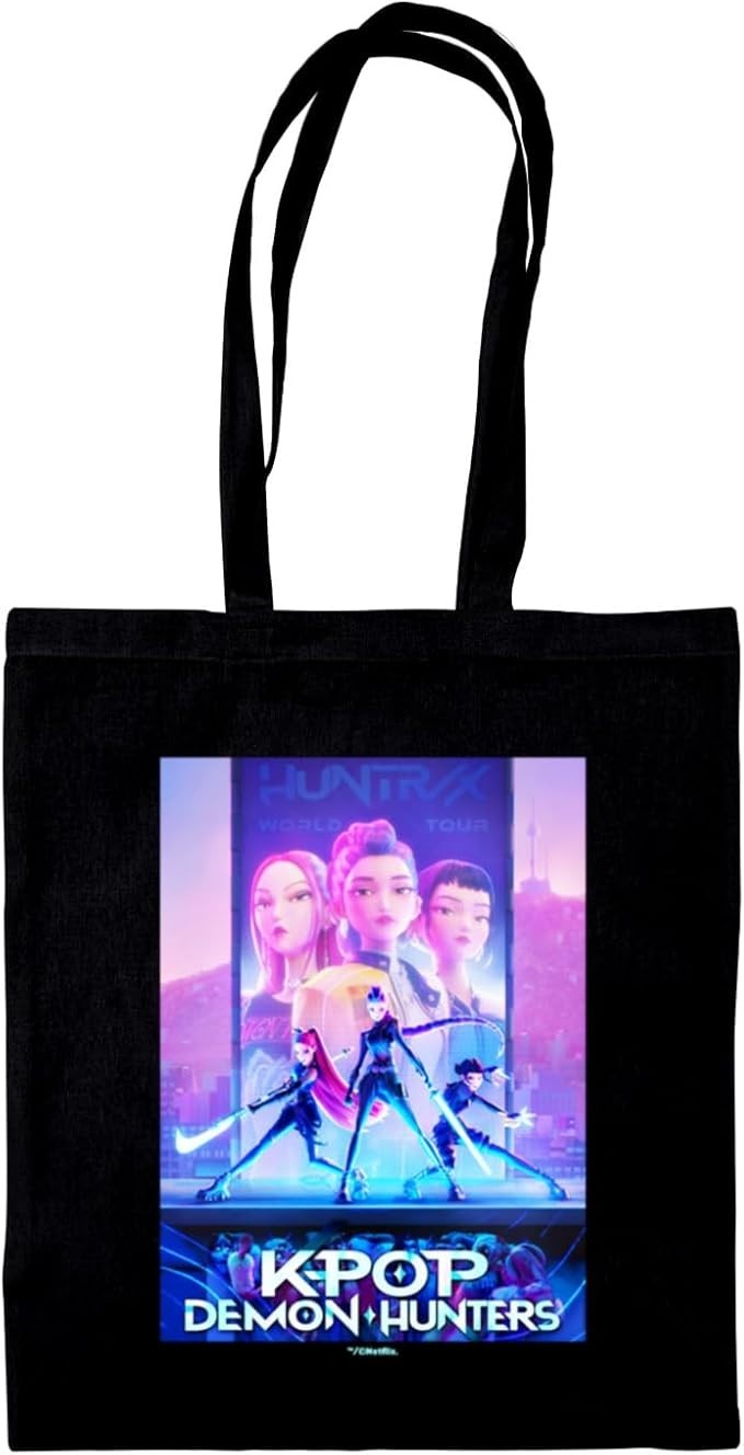 KPop Demon Hunters Key Art Black Tote Bag - Image 3