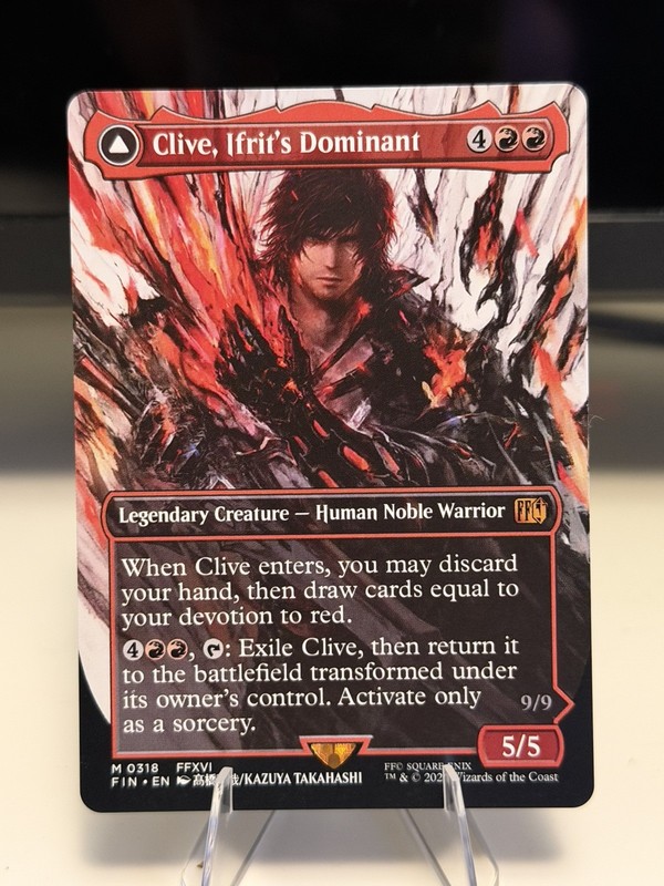 Clive, Ifrit's Dominant Borderless Card Final Fantasy Magic the Gathering M0318
