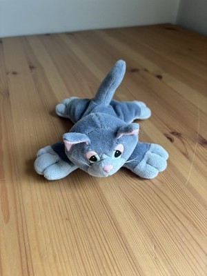 Vintage 1995 Pound Purries Galoob Gray Cat Stuffed Animal Plush Toy 6 