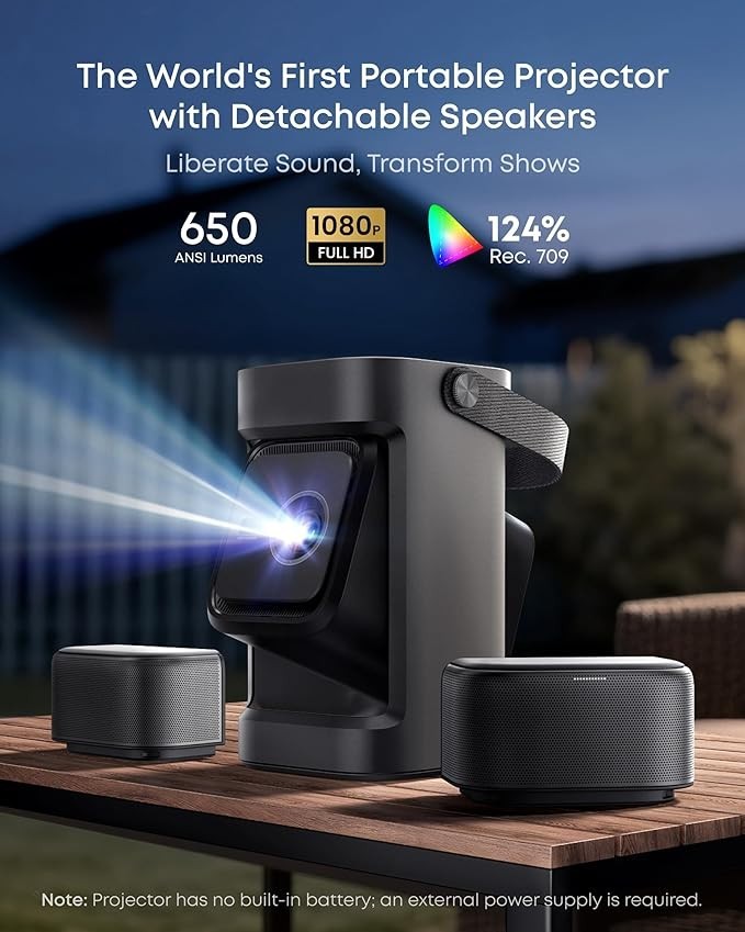Soundcore Nebula P1 Portable GTV Projector with Detachable