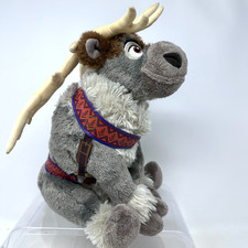 Disney Store Frozen 2 Sitting Sven Plush Kristoffs Friend Gray Reindeer Toy 12"