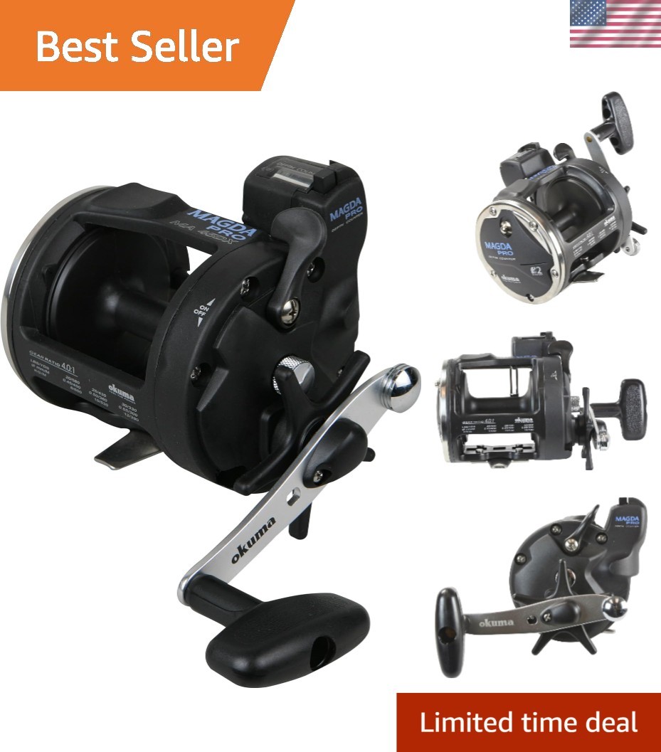 Magda Pro Lightweight Trolling Reel with Mechanical Line Cou