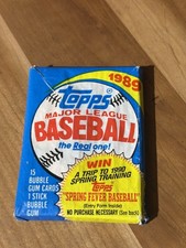 1989 Topps Baseball Cards Wax Pack Factory Sealed - 15 Cards 1 old bubble gum