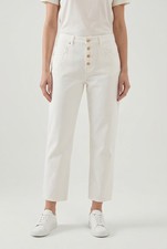 BRUNELLO CUCINELLI WOMEN'S OFF WHITE STRAIGHT COTTON TROUSERS MSRP 1705 SIZE 40