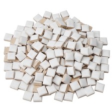 300g Ceramic Mosaic Tiles White,200 Pieces Mosaic Pieces for Crafts,0.47inch ...