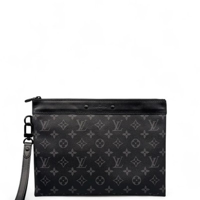 Louis Vuitton Pochette To Go Black Grey Monogram Eclipse Calfskin (mx052426c2r)
