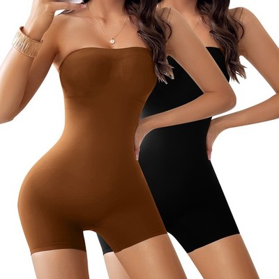 Strapless Shapewear Bodysuit for Women Tummy Control Shaping Full Body Shaper
